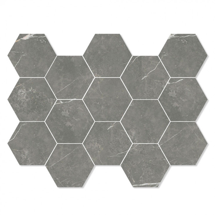 Marmor Mosaik Klinker Prestige Mörkgrå Polerad 33x23 cm-0